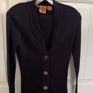 Tory Burch Navy Cardigan, Small